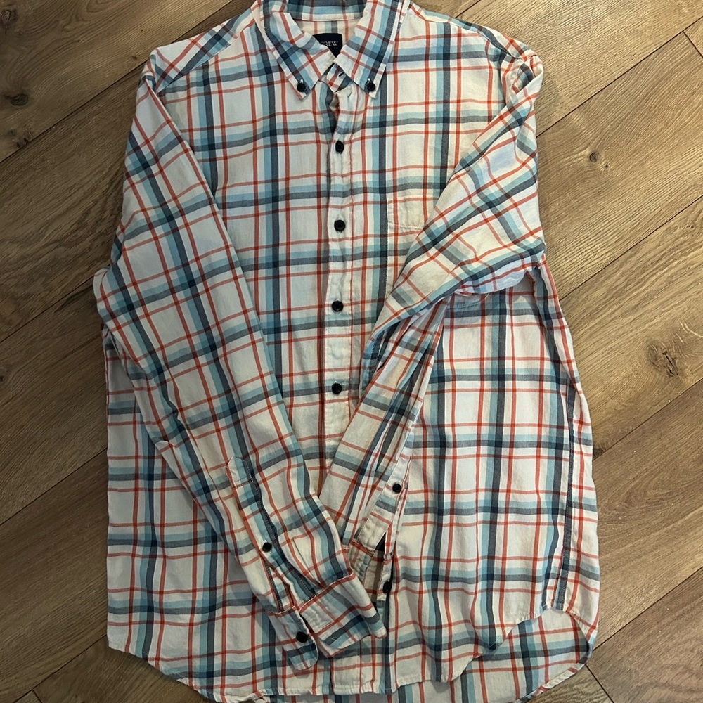 J Crew Men's Plaid Button-Up Shirt